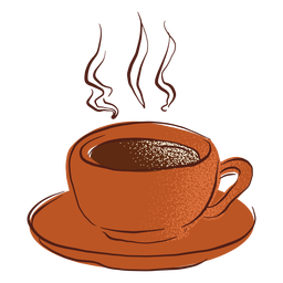 Xícara de café quente desenhada à mão Transparent PNG