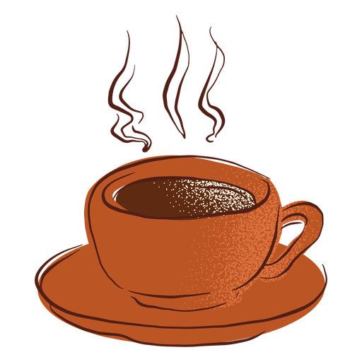 Download Hot coffee cup saucer hand drawn - Transparent PNG & SVG ...