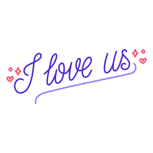 Download I love us romantic lettering - Transparent PNG & SVG ...