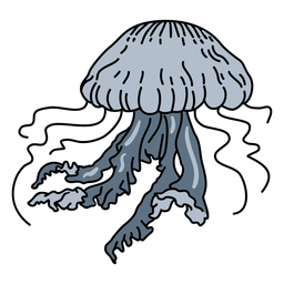 Golpe de vida marina de las medusas Diseño PNG