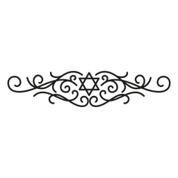 Jüdisches Sternenspitzendesign PNG-Design