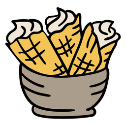 Klippedfisk traditionelles Essen Norwegen handgezeichnet PNG-Design