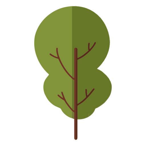 Large tree flat abstract design - Transparent PNG & SVG vector file