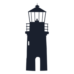 Silueta superior del faro Diseño PNG