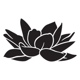Flor de lirio tropical silueta Diseño PNG