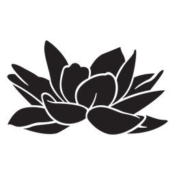 Silhueta tropical de flor de lírio Transparent PNG