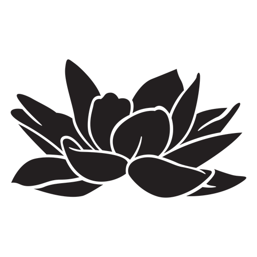 Silhueta tropical de flor de lírio Desenho PNG