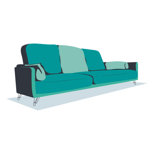 Sofá moderno design plano Desenho PNG