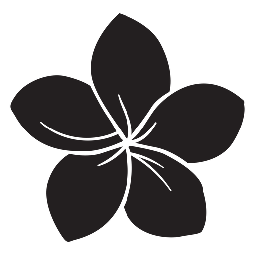 Winde Blume Silhouette PNG-Design