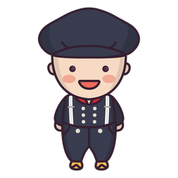 Holanda baila personaje masculino lindo Diseño PNG