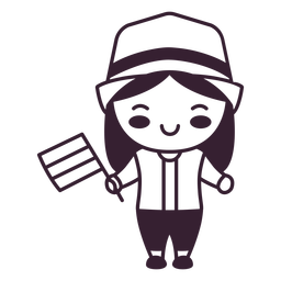 Curso bonito de Holanda jovem Desenho PNG