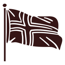 Norwegen winkendes Flaggendesign PNG-Design