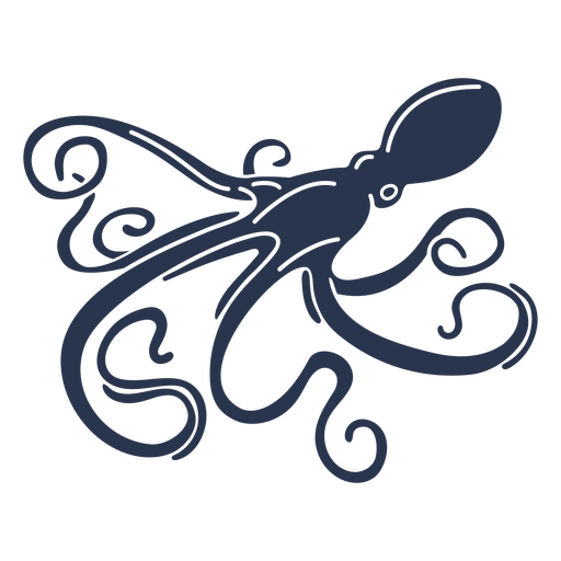 Octopus Silhouette Meeresleben PNG-Design