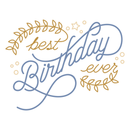 Ornament birthday congrats lettering PNG Design