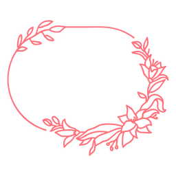 Figura geométrica oval moldura ornamento vinil Desenho PNG