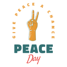 Emblema do dia da paz Desenho PNG