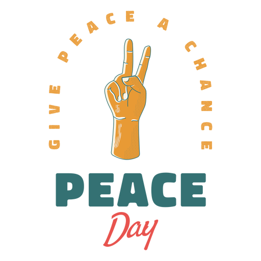 Friedenstag Zeichen Abzeichen PNG-Design