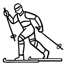 Diseño de trazo de esquí de persona Diseño PNG