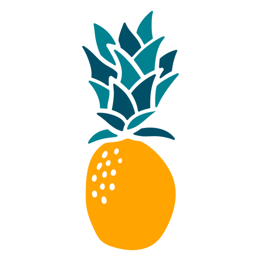 Elemento de fruta dibujada a mano de piña Diseño PNG
