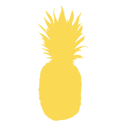 Pineapple realistic silhouette