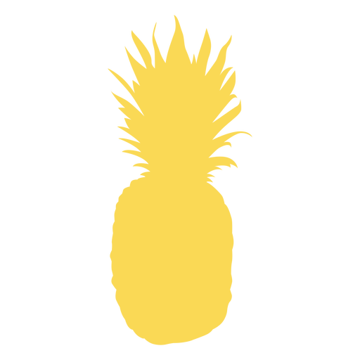 Silhueta realista de abacaxi Desenho PNG