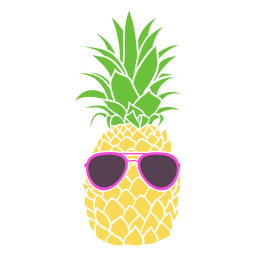 Pineapple silhouette sunglasses PNG Design