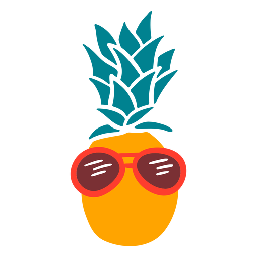 Download Pineapple vacations sunglasses flat - Transparent PNG ...