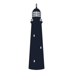 Silueta piramidal del faro Diseño PNG