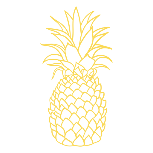Realistisches Ananas-Strich-Design PNG-Design