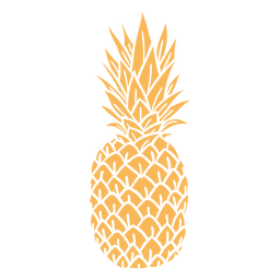 Realistic silhouette pineapple design PNG Design