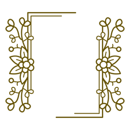 Design floral de moldura retangular Design floral de moldura retangular
