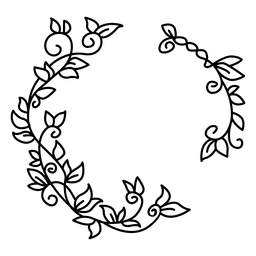 Romantisches Blumenkranz-Vinyl PNG-Design