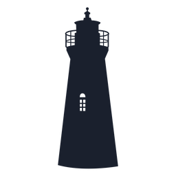 Round tower lighthouse silhouette PNG Design Transparent PNG