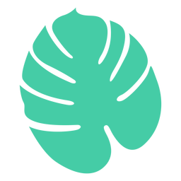 Rounded tropical leaf tree silhouette design PNG Design