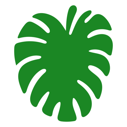 Abgerundete tropische Blatthand gezeichnet PNG-Design