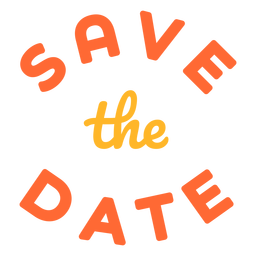 Save the date lettering date PNG Design