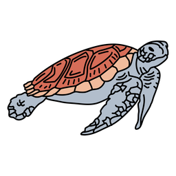 Golpe de vida marina de tortuga marina