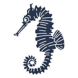 Seahorse fish silhouette PNG Design