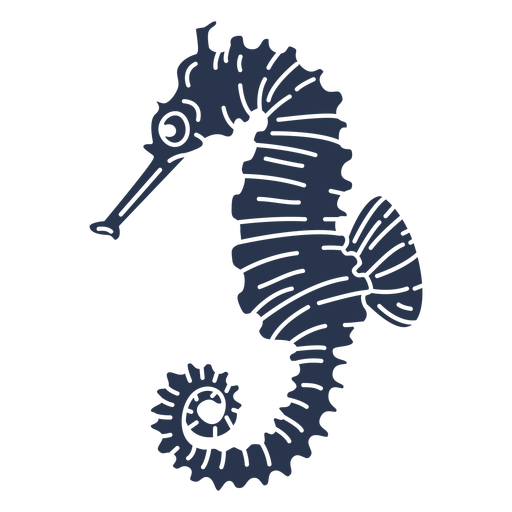 Seahorse fish silhouette PNG Design
