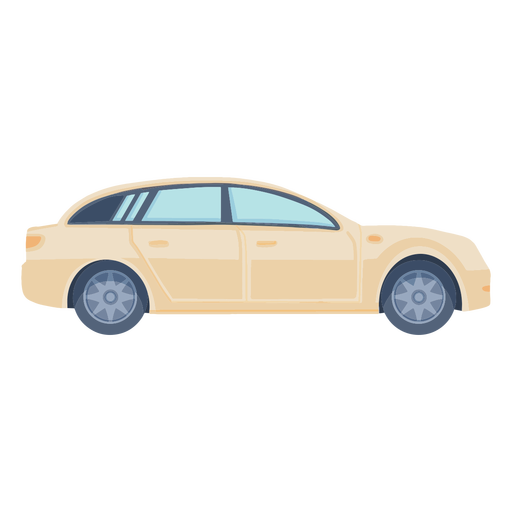 Sedan car side view flat PNG Design