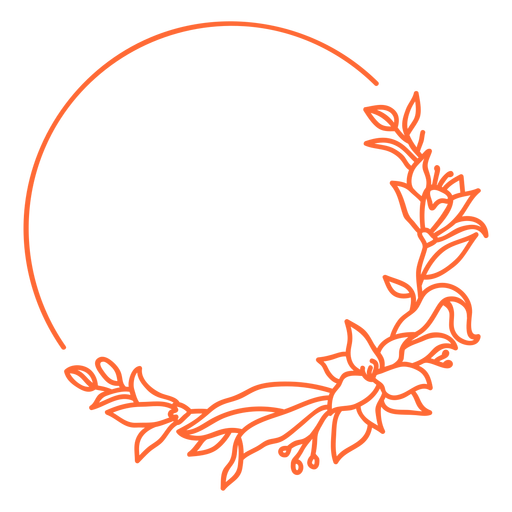 Semi circular ornament frame vinyl PNG Design