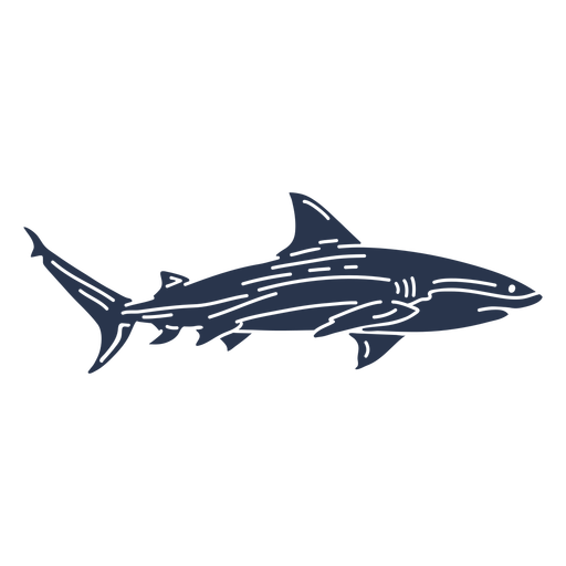 Shark silhouette fish PNG Design