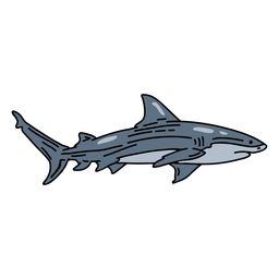 Hai Schlaganfall Fisch PNG-Design