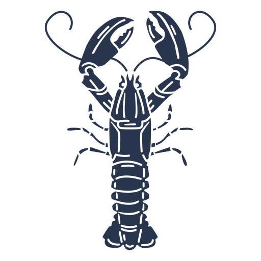 Silhouette lobster animal