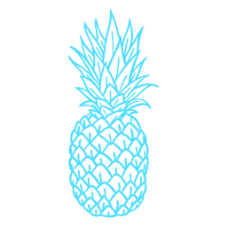 Fruta tropical silueta piña Diseño PNG
