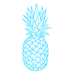 Silhouette pineapple tropical fruit