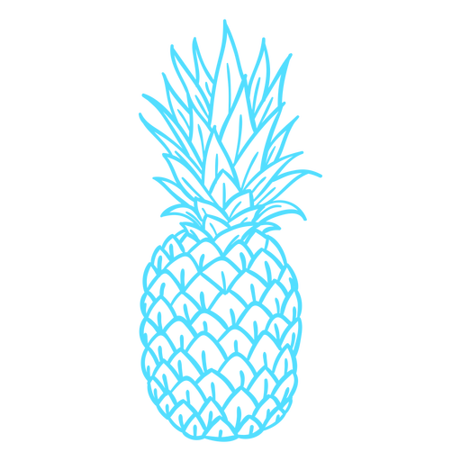Silhouette pineapple tropical fruit PNG Design
