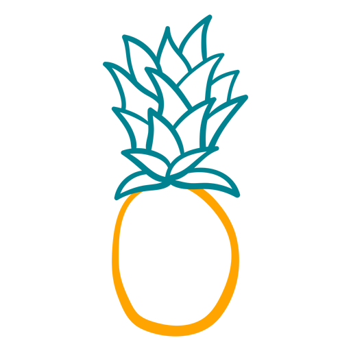 Einfaches handgezeichnetes Design der Ananasfigur PNG-Design