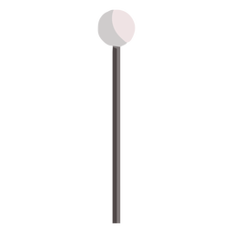 Single rounded post lamp flat PNG Design