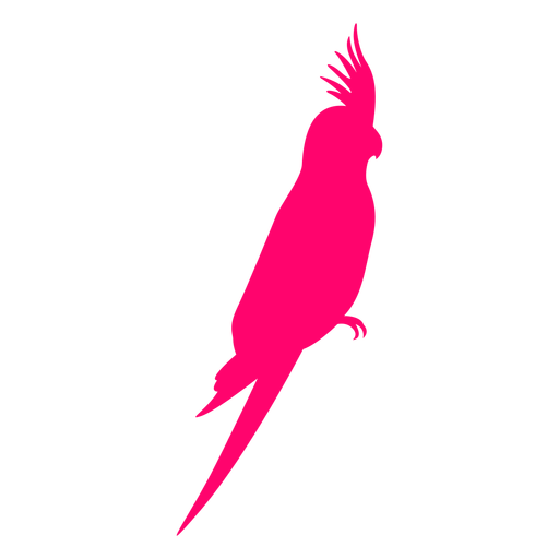 Sitzende Kakadu-Vogel-Silhouette PNG-Design